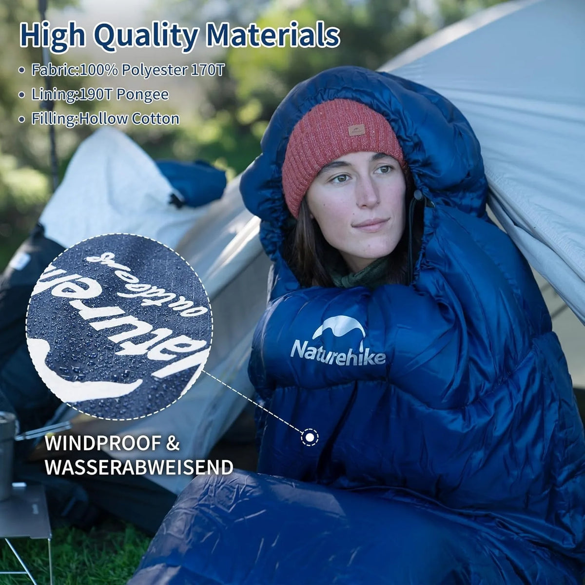 Naturehike Mummy Sleeping Bag for Warm Camping and Indoor Use