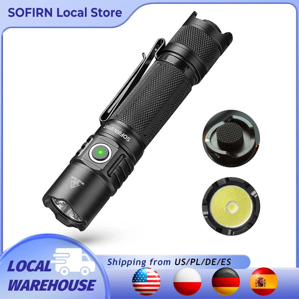 Sofirn SP35T 3800lm Rechargeable Tactical Led Flashlight