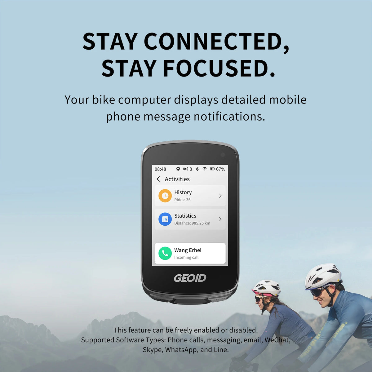 GEOID CC700 Pro GPS Bicycle Computer With 2.8 Inch Touchscreen Global Navigation