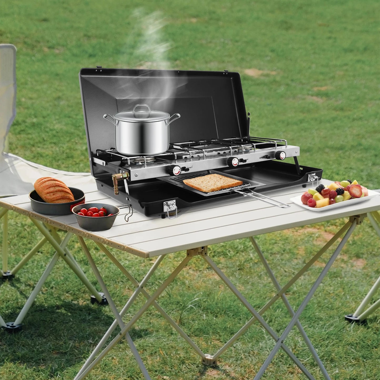 4.5Kw Portable Gas Camping Stove For Outdoor Cooking