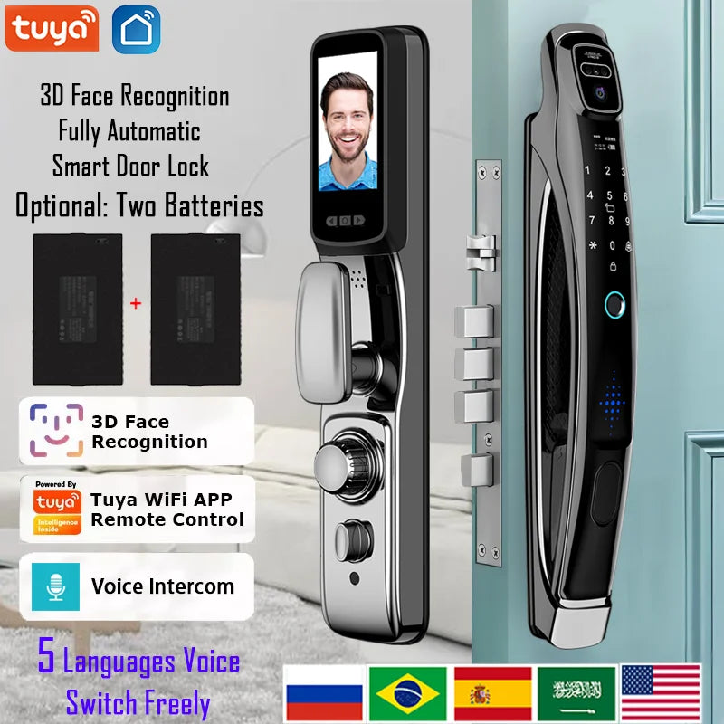 YKESDL Wifi Smart Door Lock With Face Recognition Camera