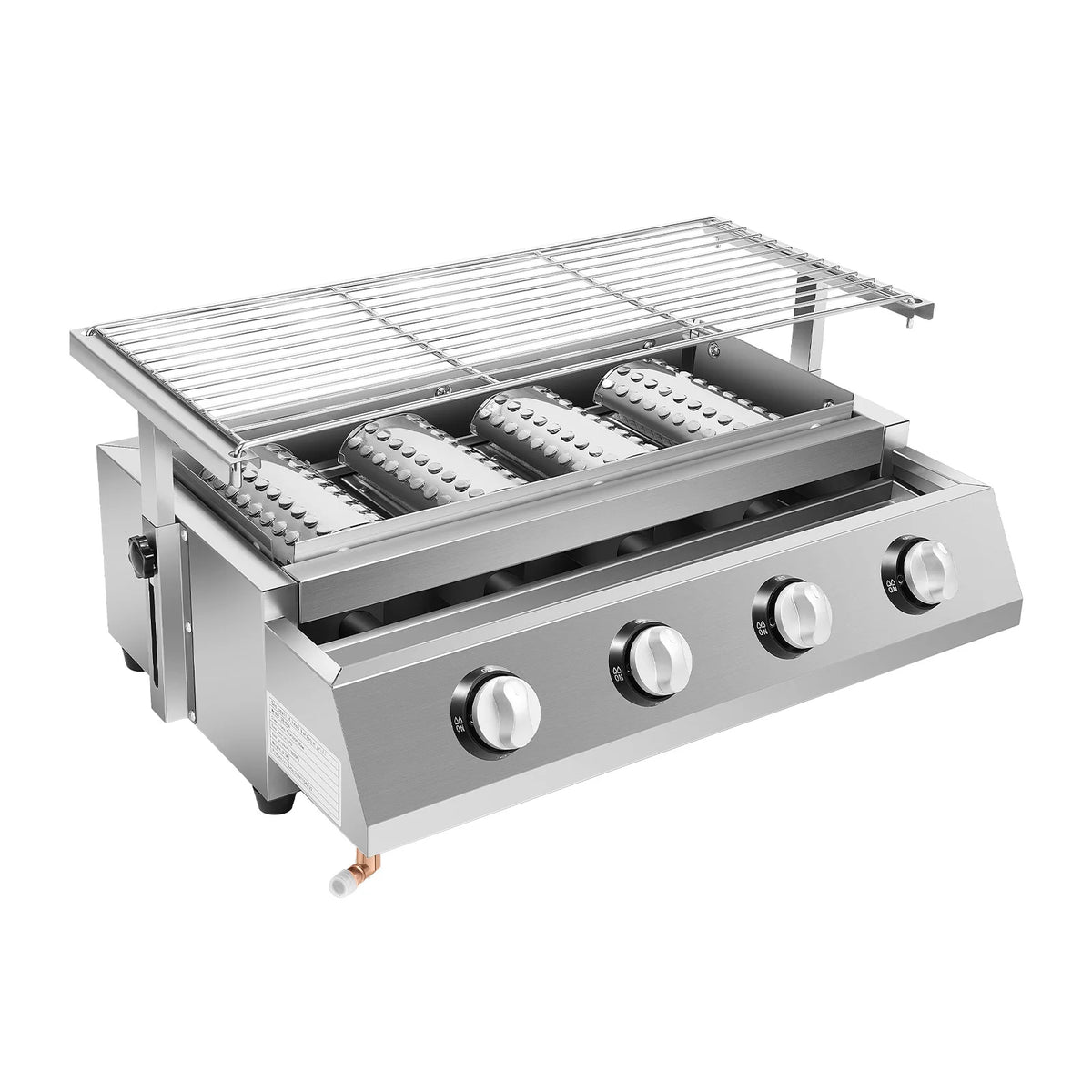 Portable Stainless Steel Propane Gas Grill With Adjustable Height