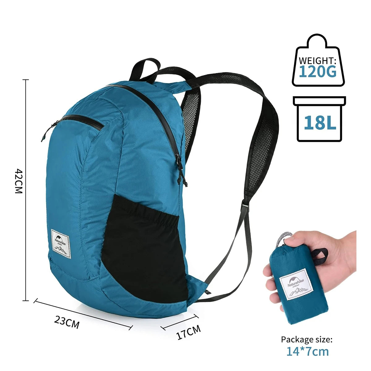 Naturehike Light Durable Hiking Backpack with Rain Cover