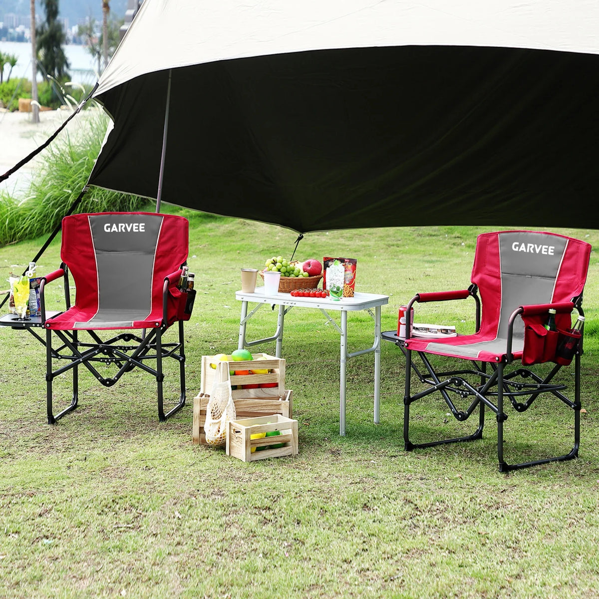 HiMISS Heavy Duty Folding Director Chair For Campers