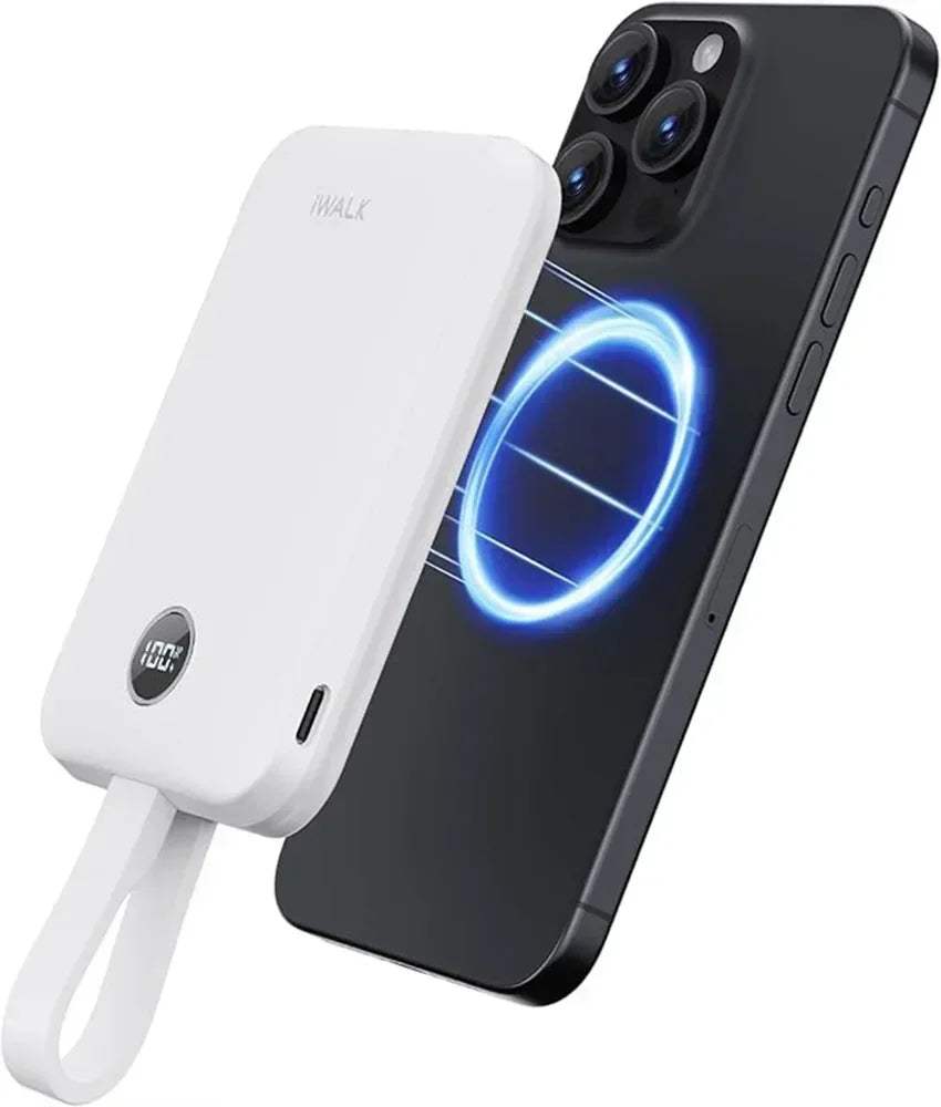 iWALK Magnetic Wireless Power Bank With Built In Fast Cable