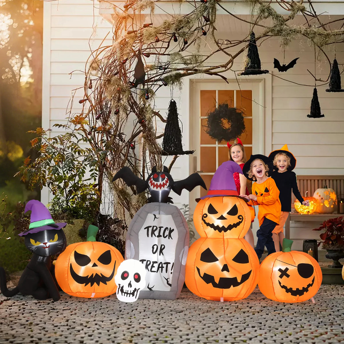 Stunning HiMISS 8 Foot LED Halloween Inflatable Yard Decor