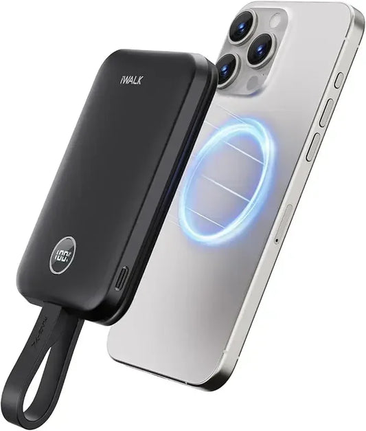 iWALK Magnetic Power Bank with USB-C Cable – 10000mAh