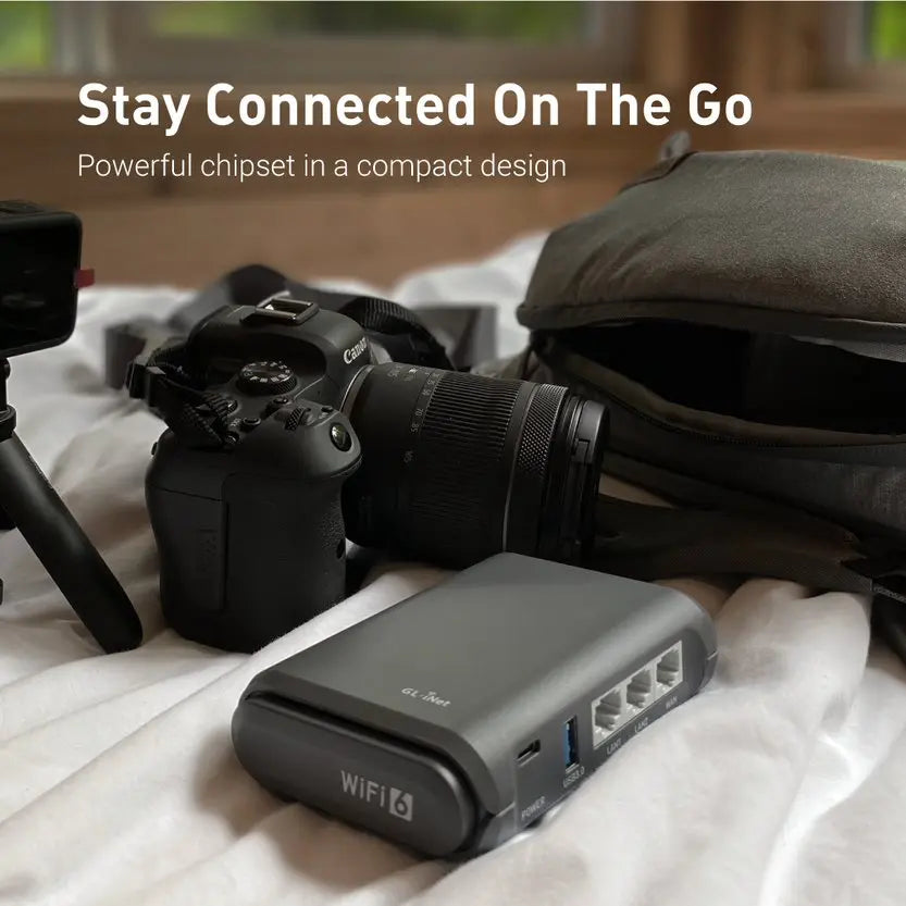 GLiNet Slate AX Secure Portable WiFi 6 Router For Business Travelers