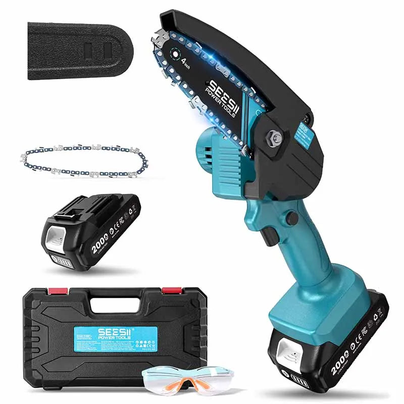 Seesii Cordless Mini Chainsaw for Wood Cutting and Tree Trimming