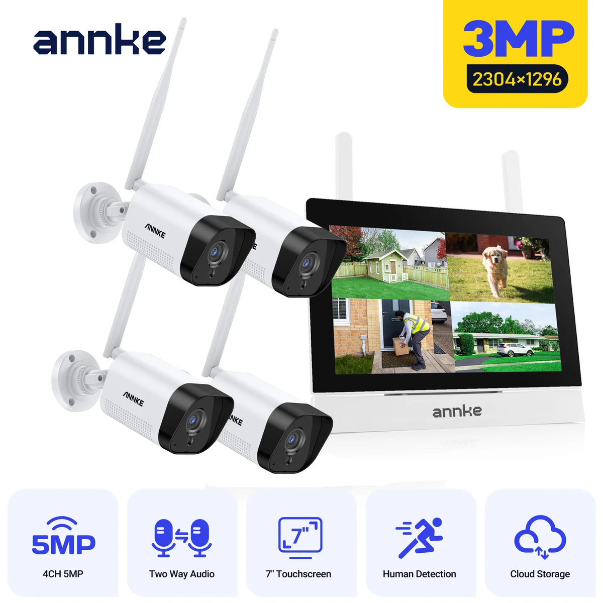 Annke Wireless Outdoor 5MP Security Camera WiFi Night Vision