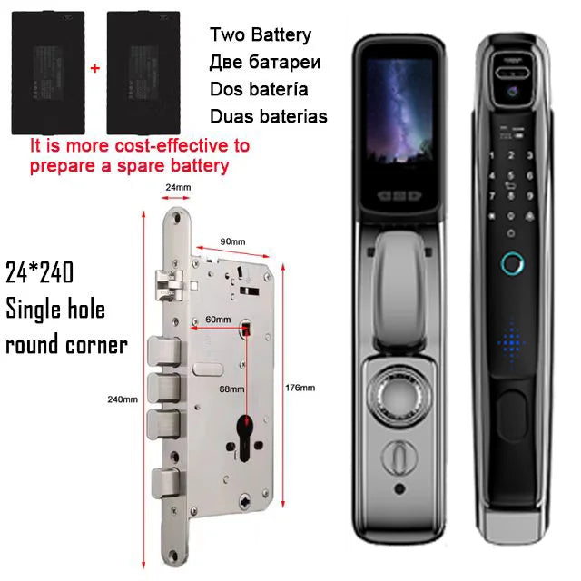 YKESDL Wifi Smart Door Lock With Face Recognition Camera