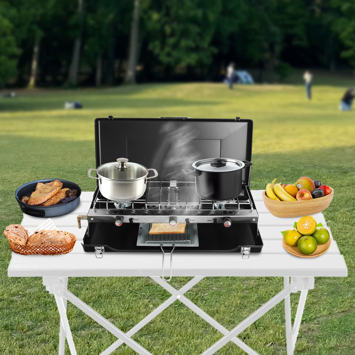 4.5Kw Portable Gas Camping Stove For Outdoor Cooking