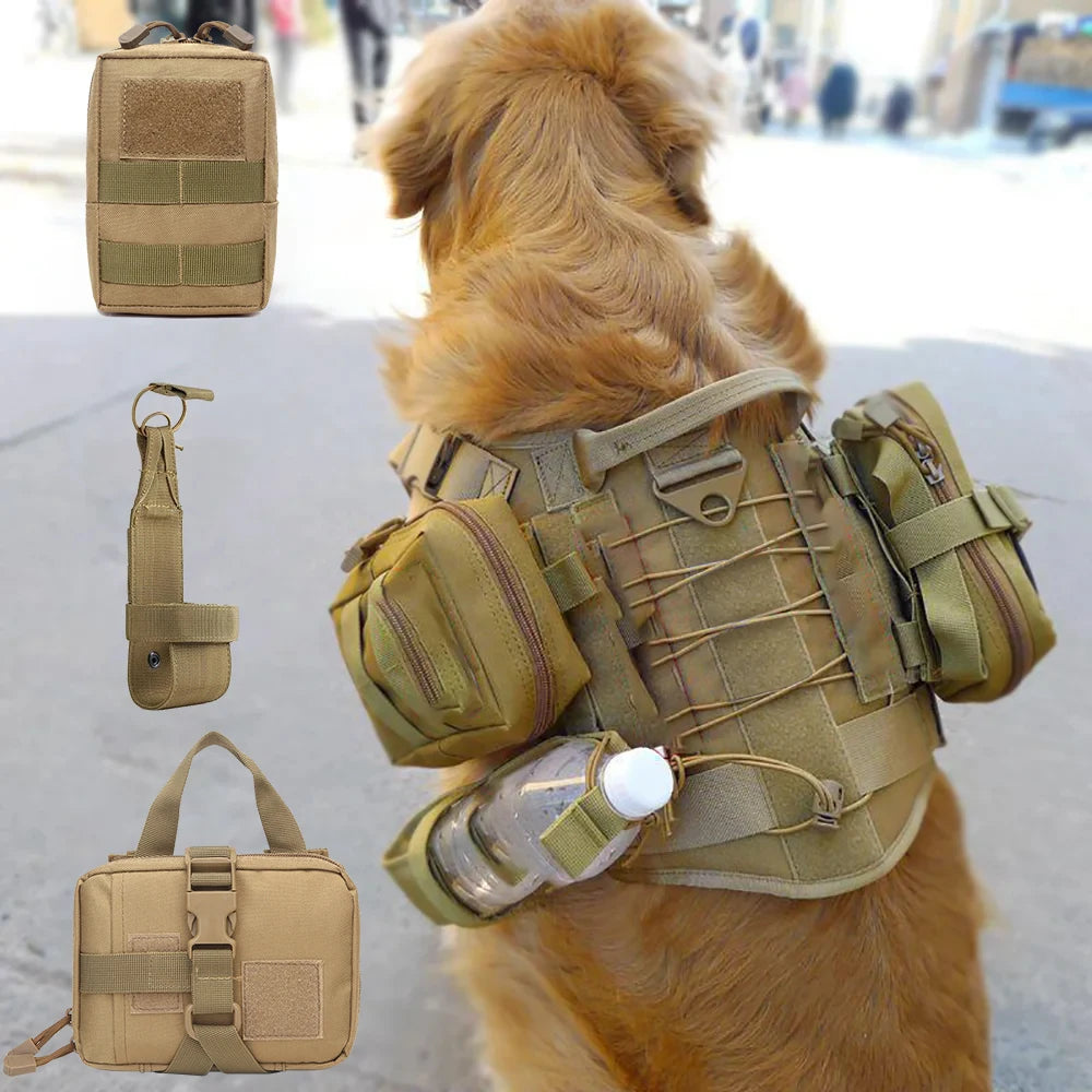 PETRAVEL Tactical Dog Harness Pouches for Training and Outdoor Gear