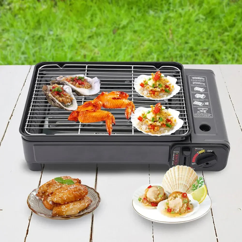 Portable Butane Gas Grill Stove For Camping Travel And Trekking