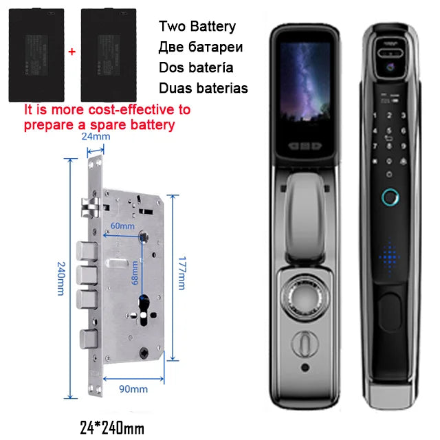 YKESDL Wifi Smart Door Lock With Face Recognition Camera
