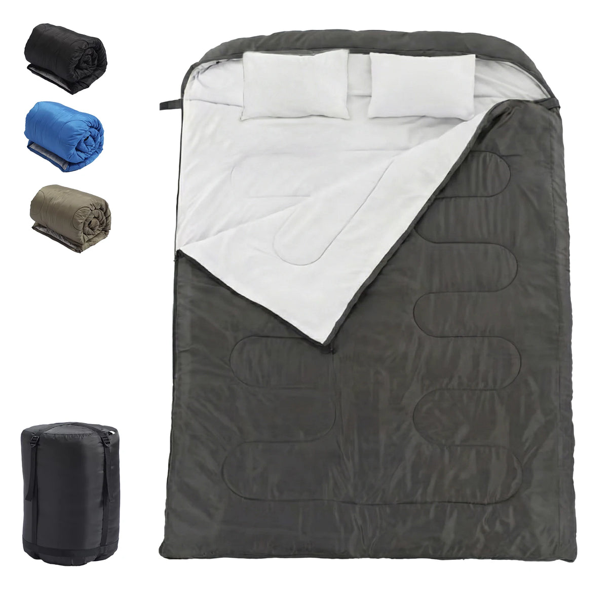 Double Sleeping Bag For Adults With Pillow Three Season