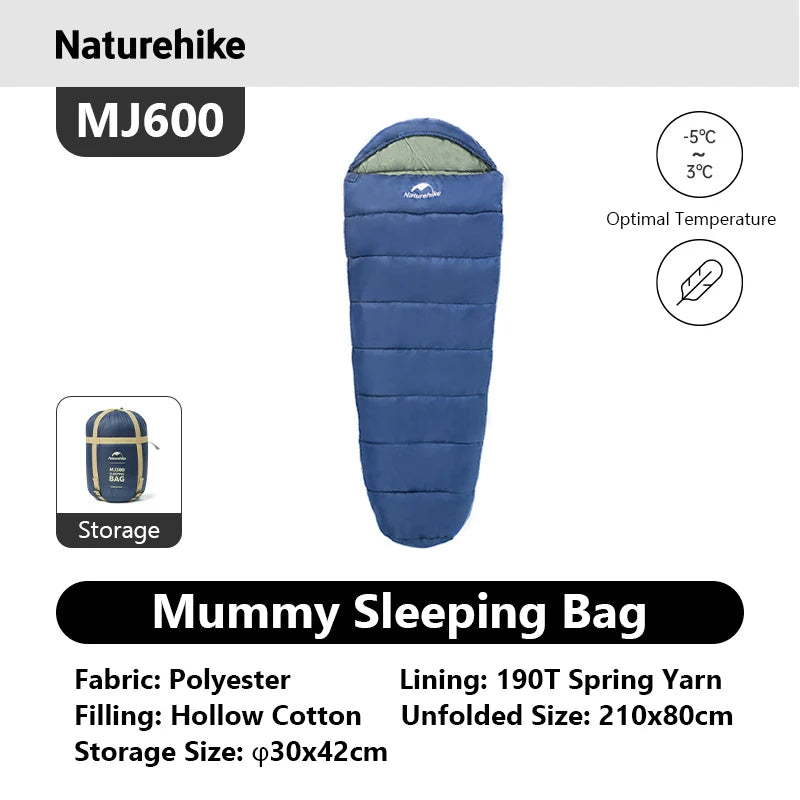 Naturehike Mummy Sleeping Bag for Warm Camping and Indoor Use