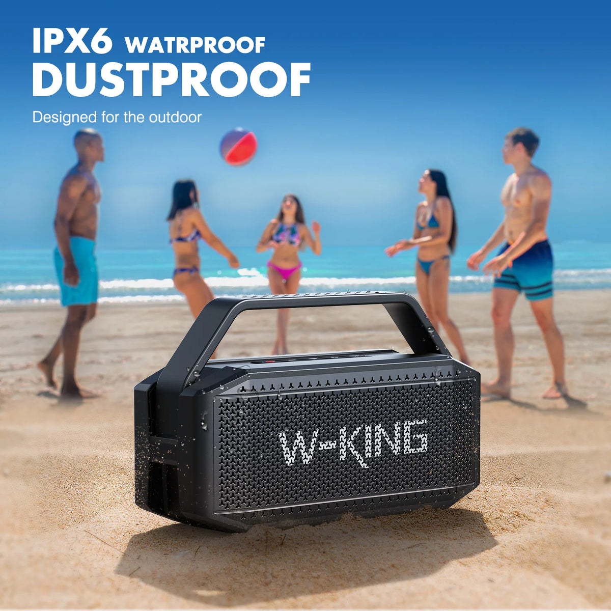 W-King D9-1 Deep Bass Portable Bluetooth Speaker With IPX6 Waterproof Build