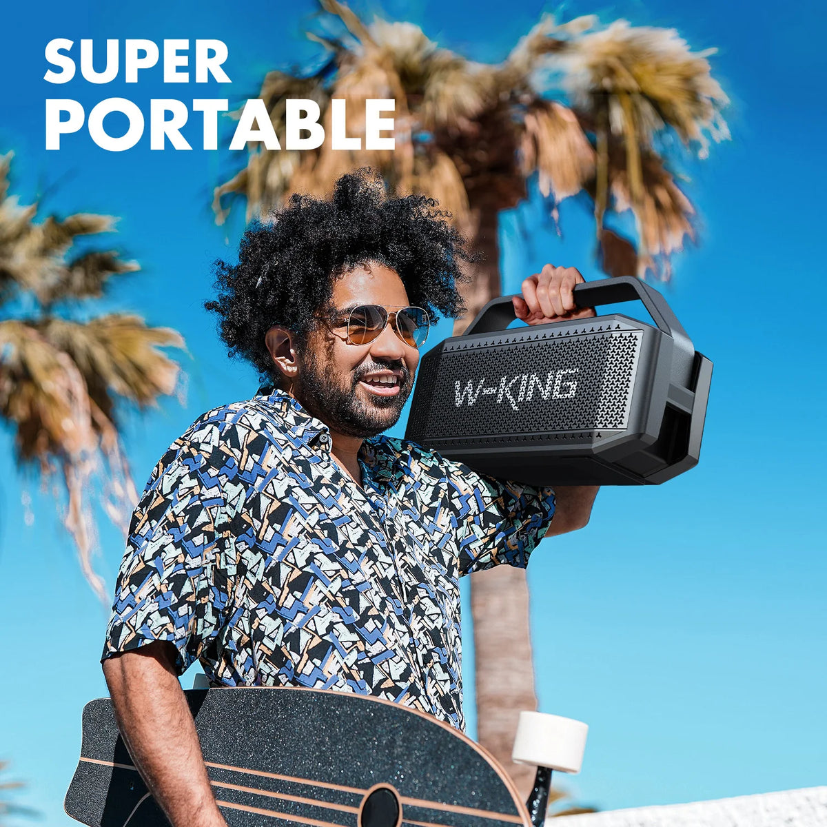 W-King D9-1 Deep Bass Portable Bluetooth Speaker With IPX6 Waterproof Build