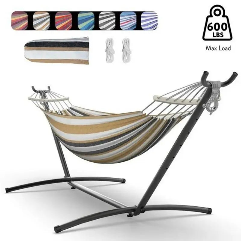 GYROOR Heavy Duty Adjustable Hammock With Stand For Couples
