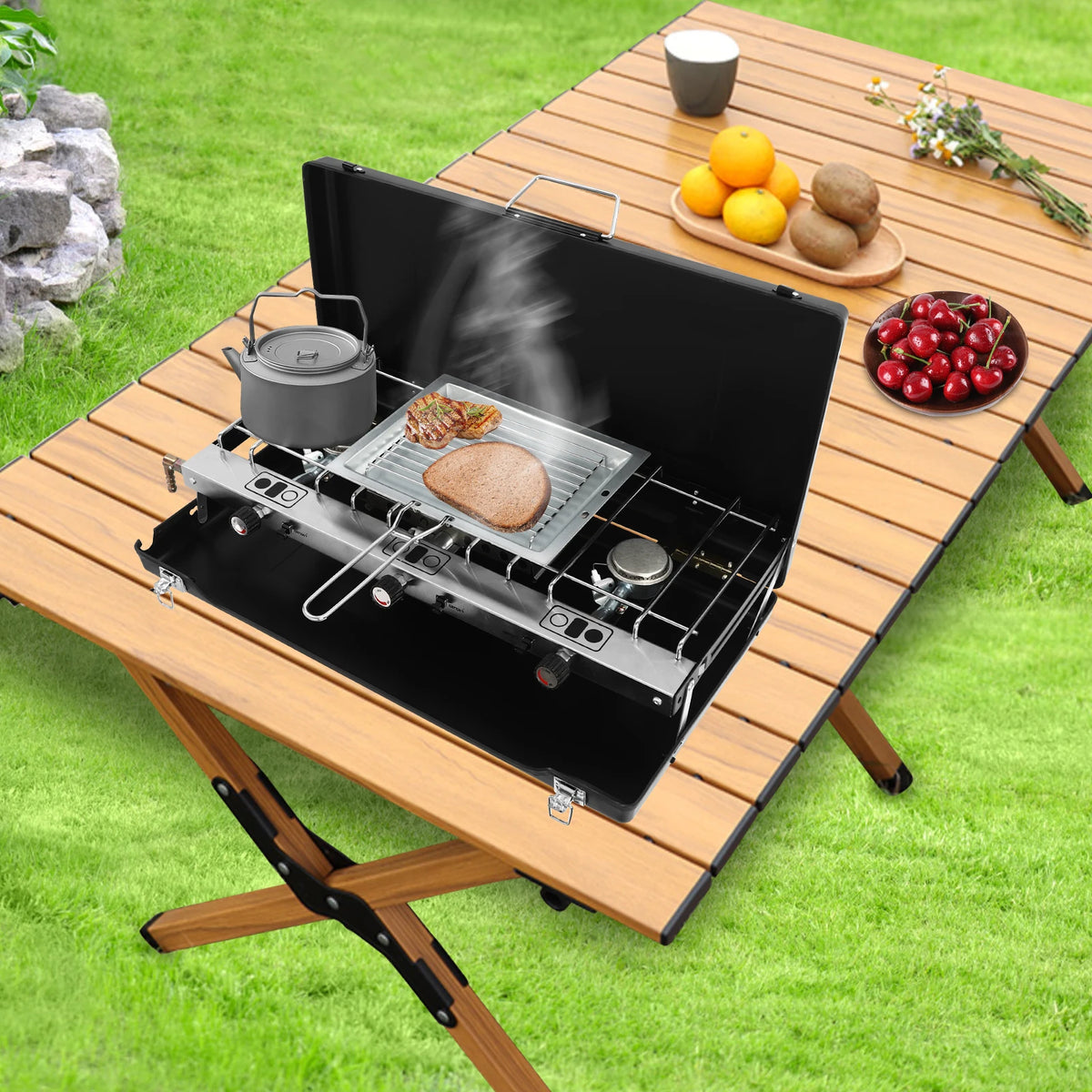 4.5Kw Portable Gas Camping Stove For Outdoor Cooking