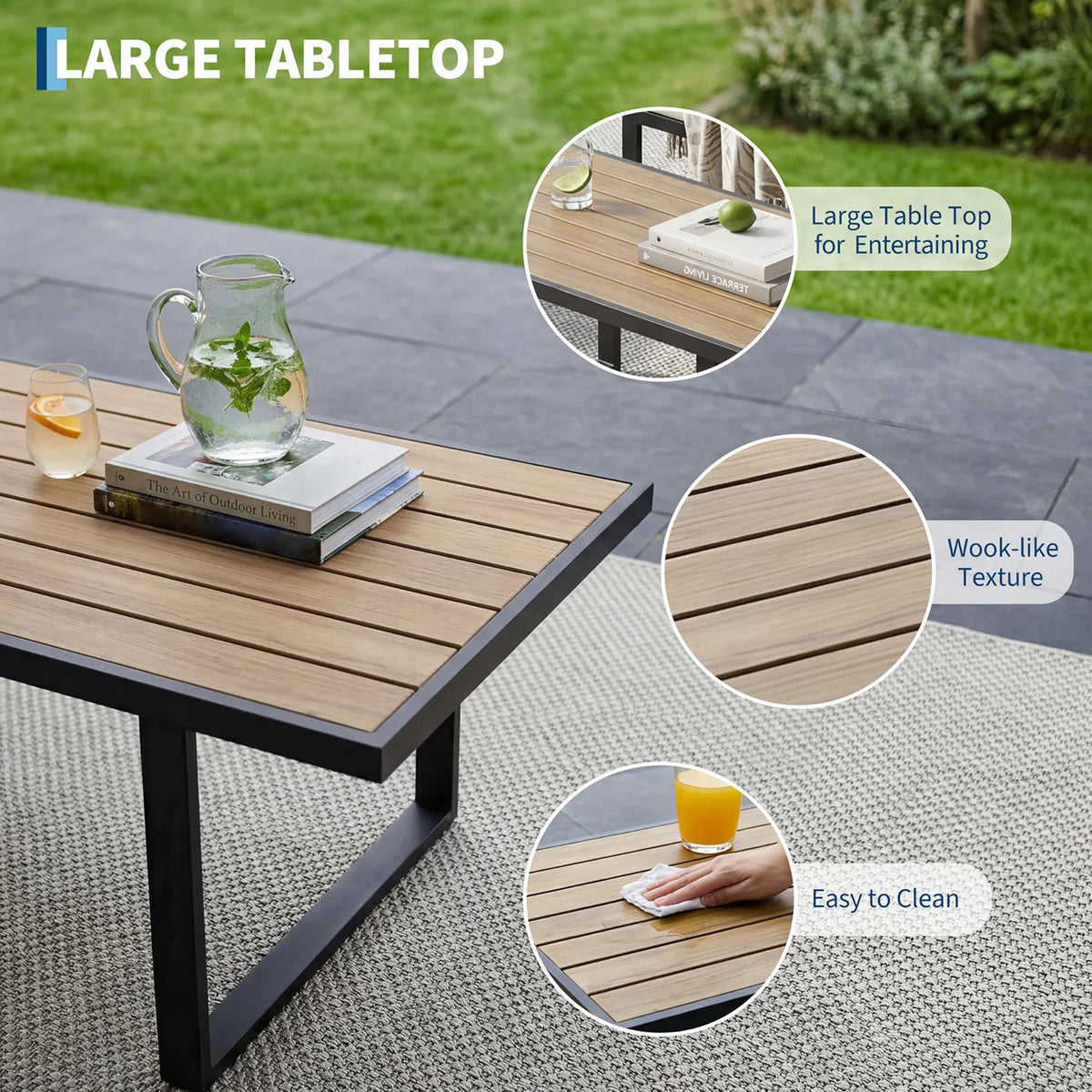 HobbyLane 4 Piece Outdoor Patio Furniture Set With Cushions