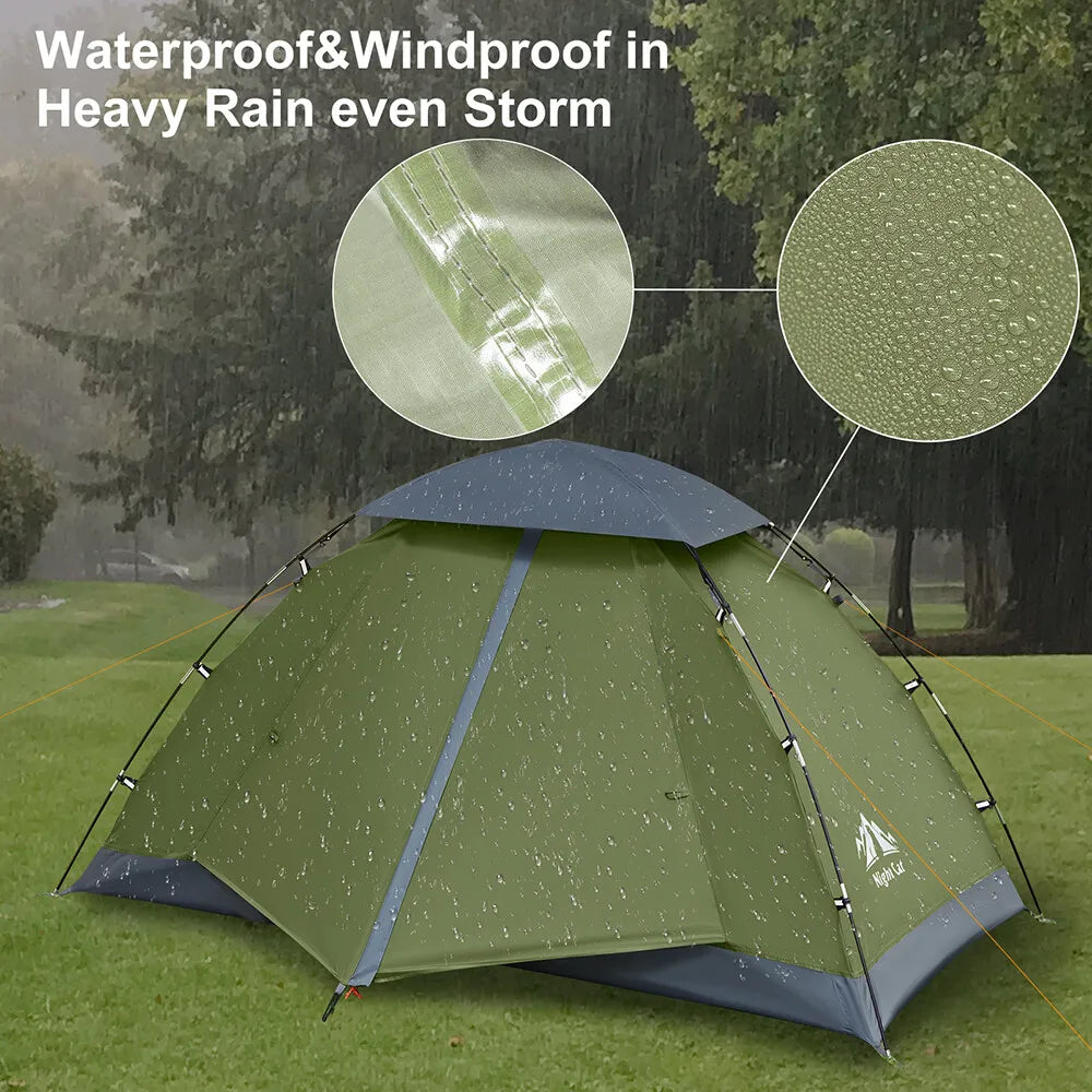 Night Cat Upgraded Backpacking Camping Tent For One Adult