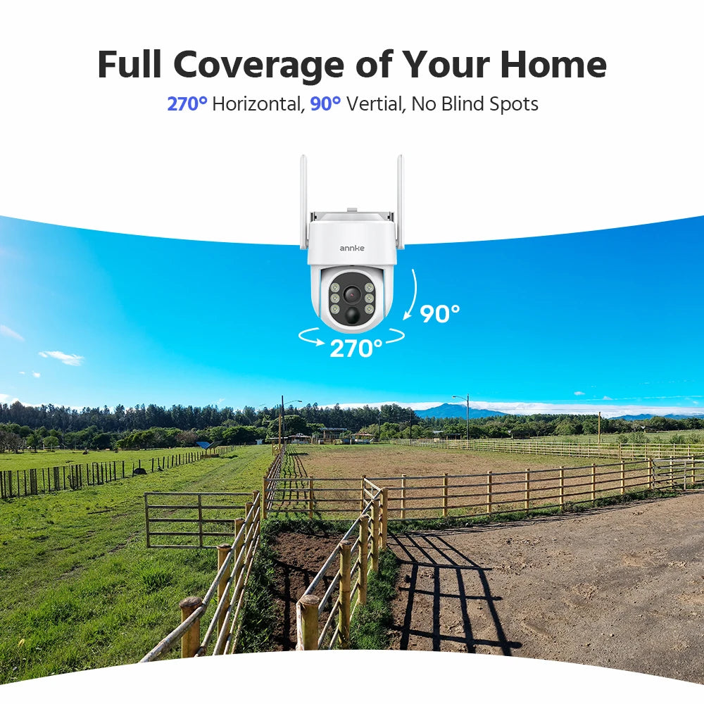 Annke 4MP Solar Wireless Security Camera PIR Motion Detection