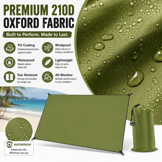 Durable Waterproof Ripstop Tarp Outdoor Shelter Canopy