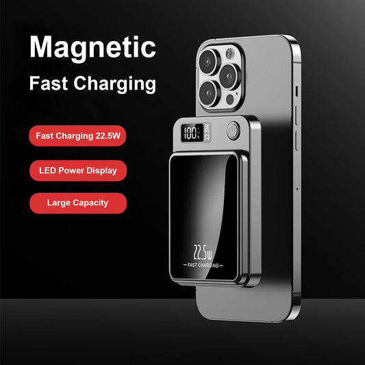 Wireless Magnetic Power Bank 10000 Mah Pd Fast Solar Charging System
