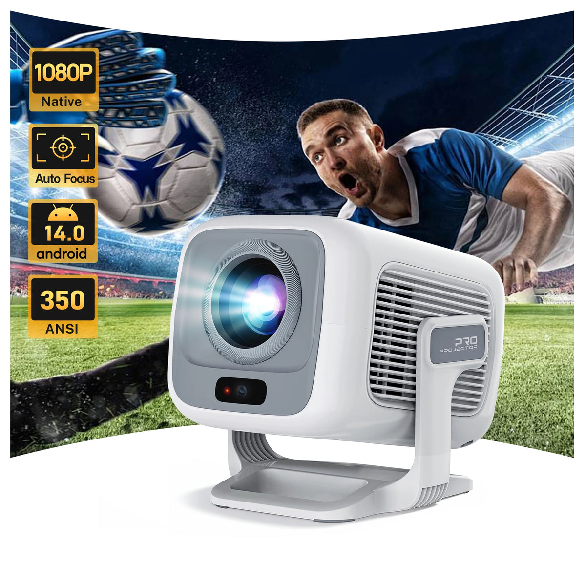 LynCast Android Projector With WiFi Bluetooth And Built In Speaker