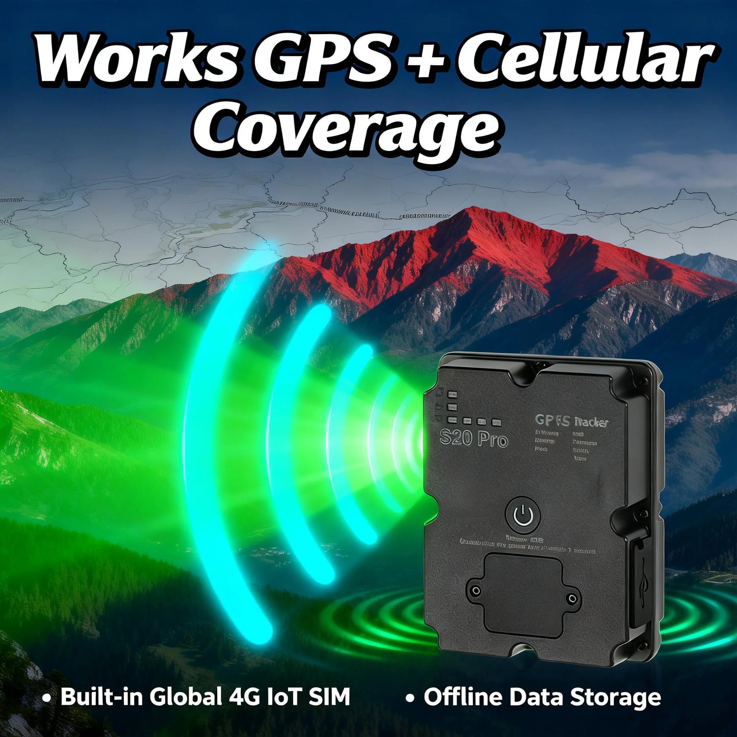 Wanwaytech 4G GPS Tracker With Waterproof Real Time SOS Tracking