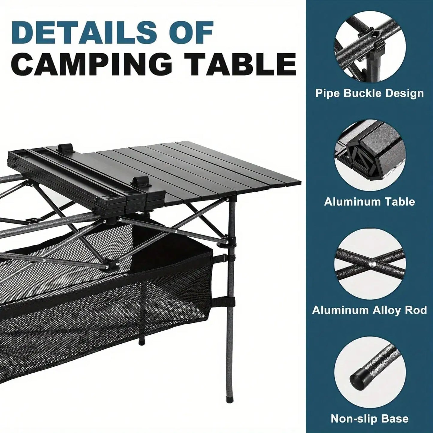 Aoran Outdoor Folding Aluminum Picnic And Camping Table