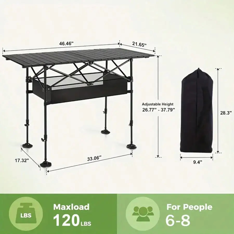 Aoran Outdoor Folding Aluminum Picnic And Camping Table