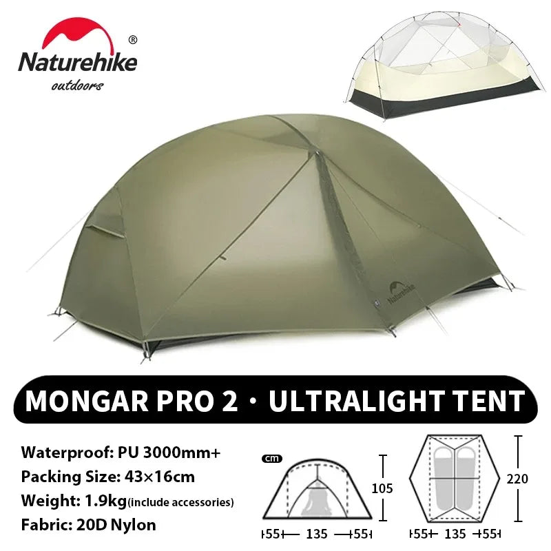 Naturehike Mongar PRO Ultralight Two Person Tent
