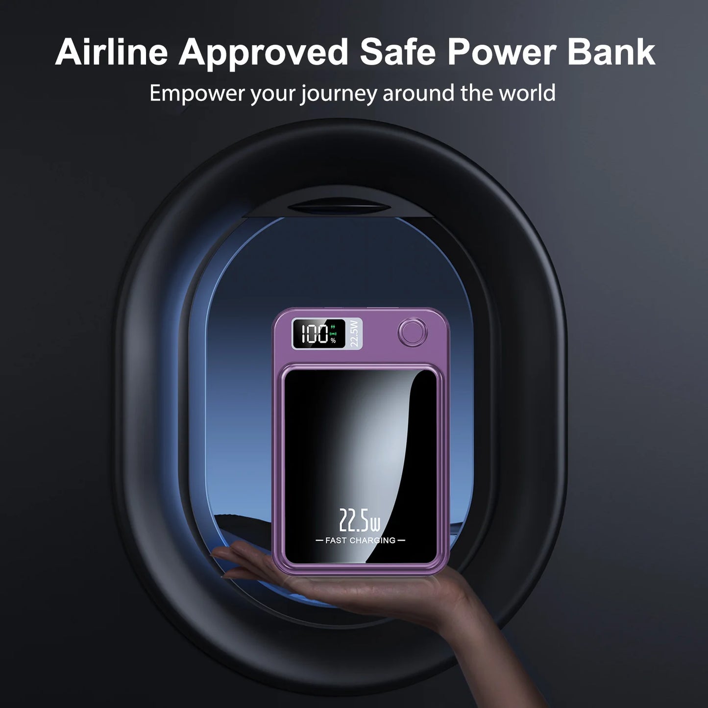 Wireless Magnetic Power Bank 10000 Mah Pd Fast Solar Charging System