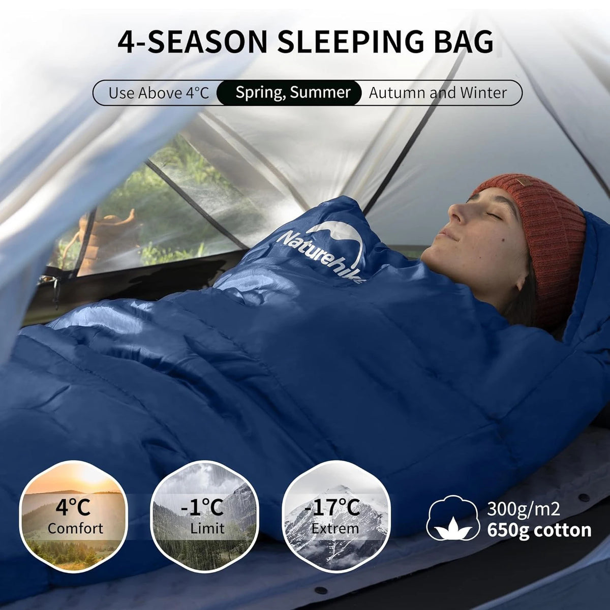 Naturehike Mummy Sleeping Bag for Warm Camping and Indoor Use