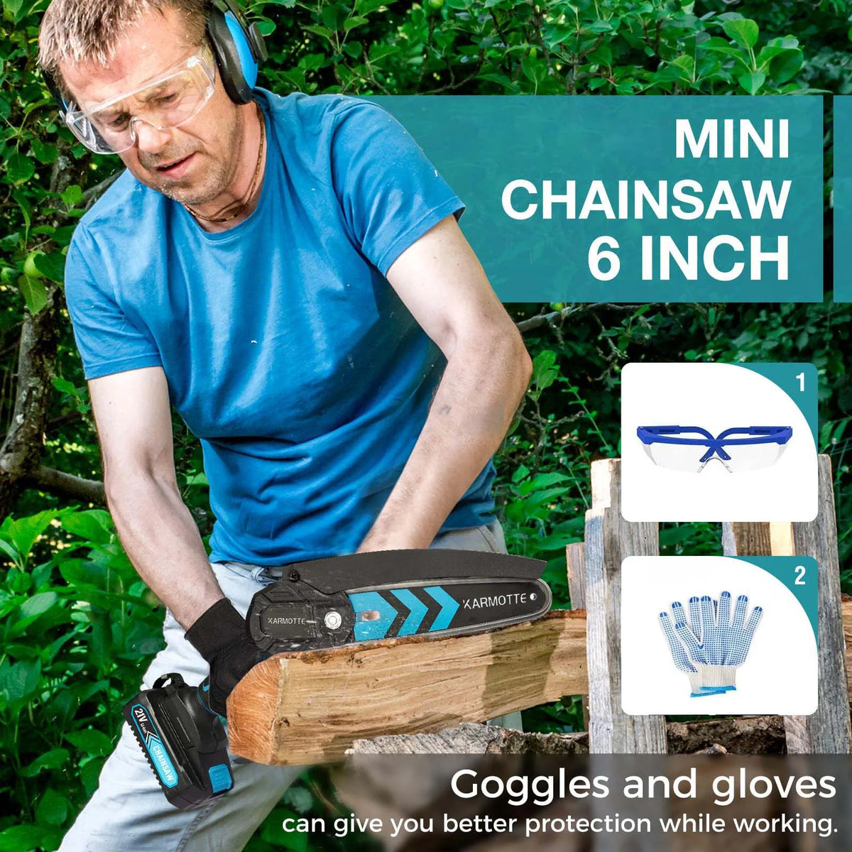 Mini Brushless Chainsaw With Auto Oiler For Tree Trimming