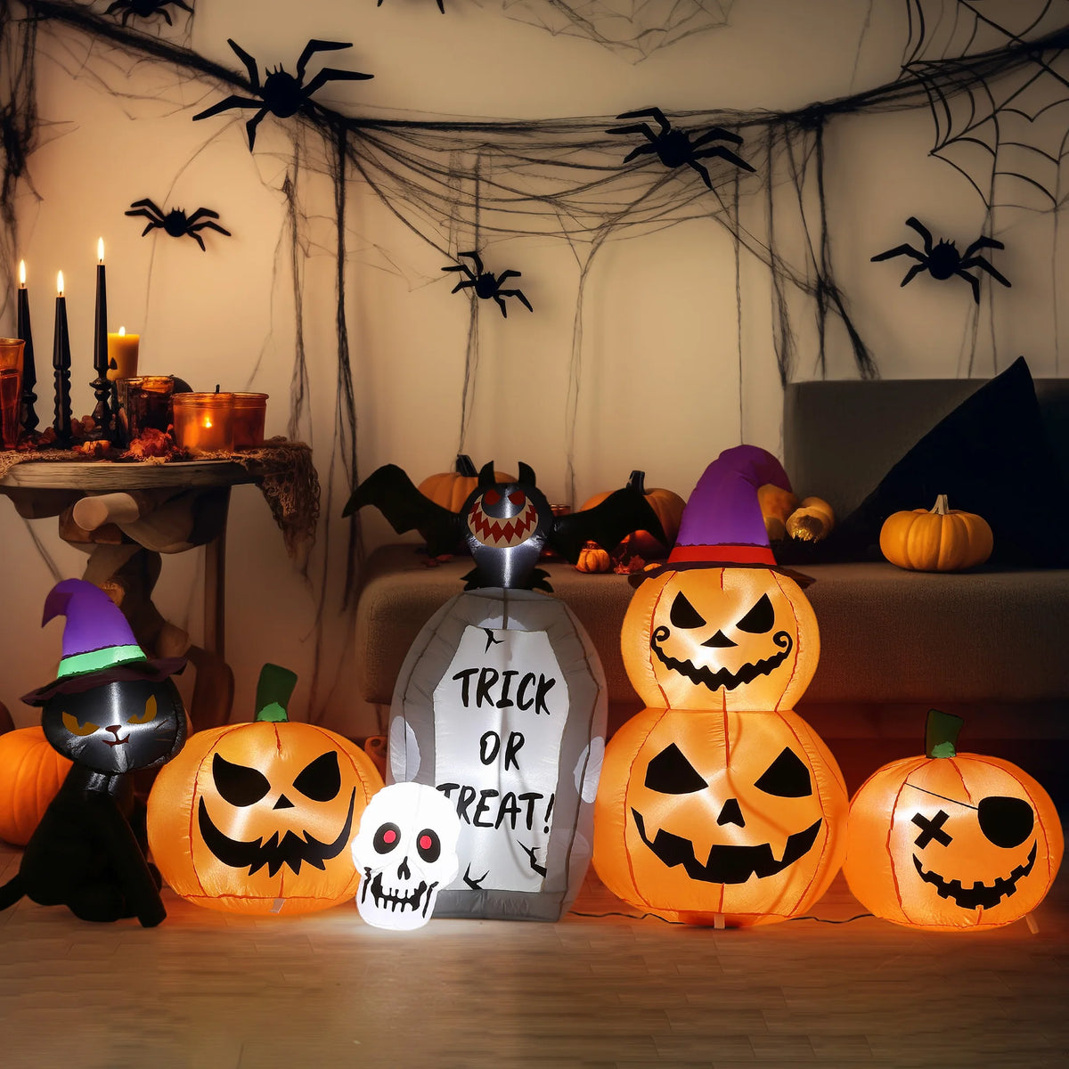 Stunning HiMISS 8 Foot LED Halloween Inflatable Yard Decor