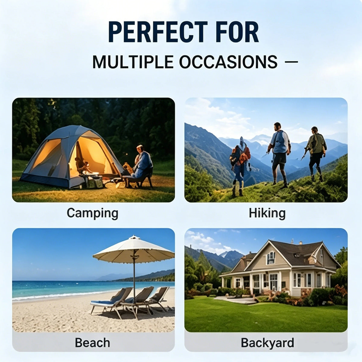 Portable Folding Camping Cot with Thick Mattress