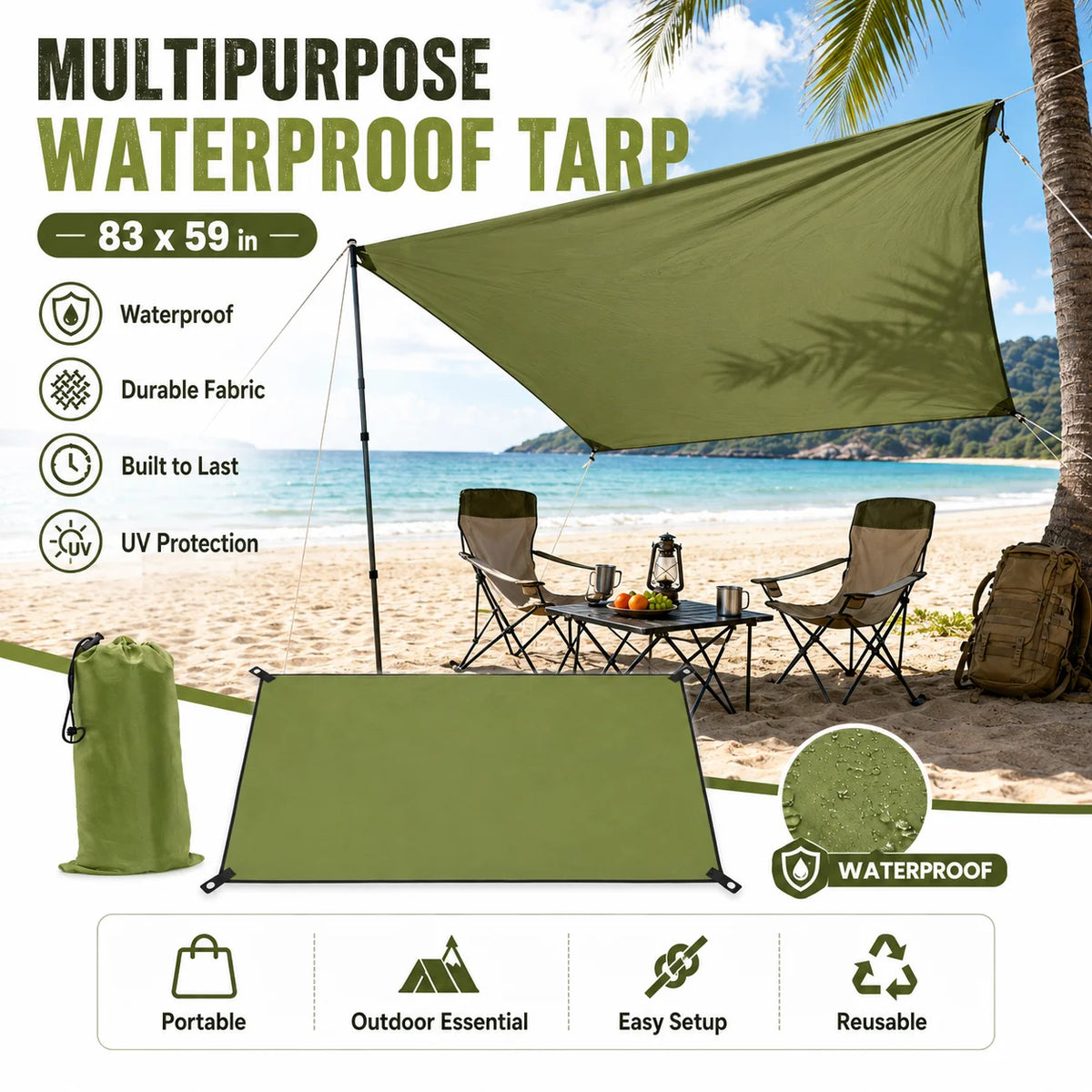 Durable Waterproof Ripstop Tarp Outdoor Shelter Canopy