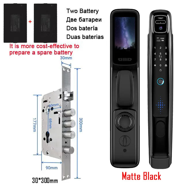 YKESDL Wifi Smart Door Lock With Face Recognition Camera