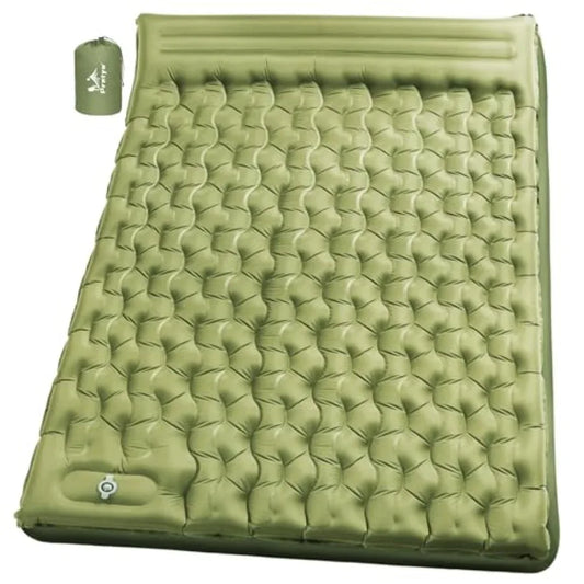 Inflatable Camping Sleeping Pad with included pillow
