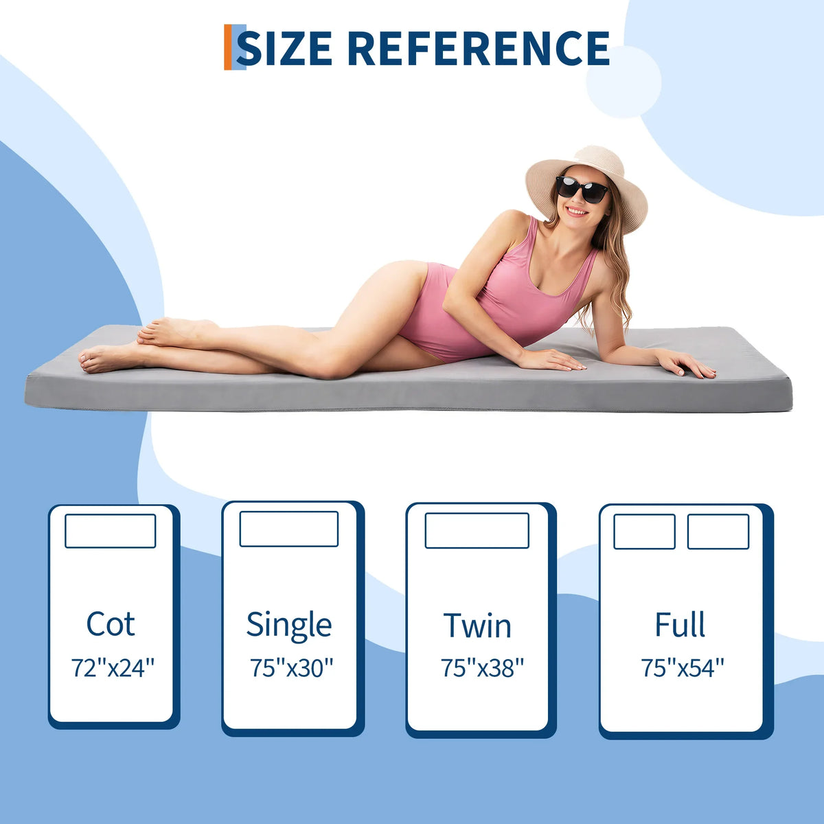 Portable Memory Foam Camping Mattress With Roll Up Design