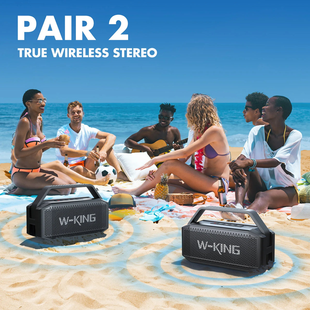 W-King D9-1 Deep Bass Portable Bluetooth Speaker With IPX6 Waterproof Build