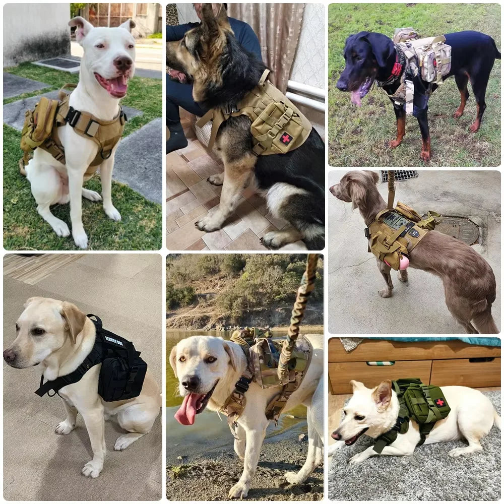 PETRAVEL Tactical Dog Harness Pouches for Training and Outdoor Gear