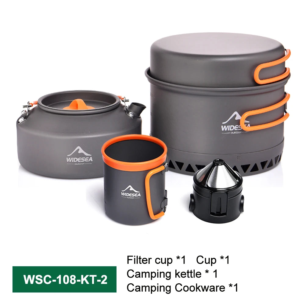 Widesea Outdoor Camping Cookware Set Lightweight Tableware Kit