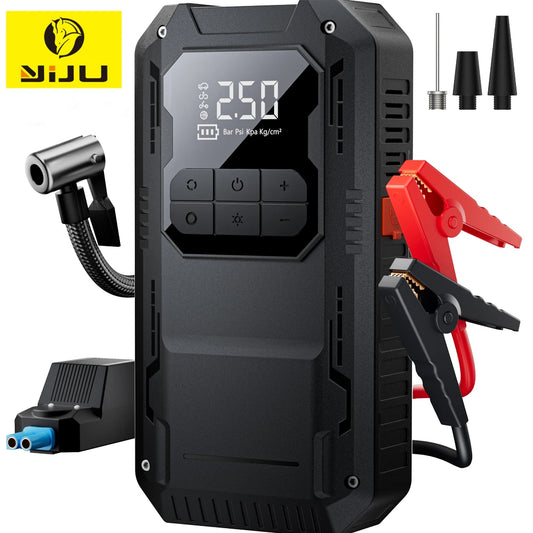 YIJU 4-In-1 Car Jump Starter With Air Compressor Power Bank