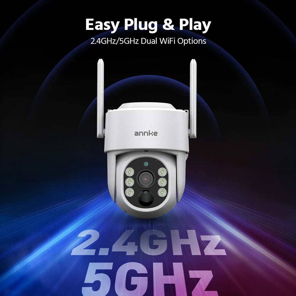 Annke 4MP Solar Wireless Security Camera PIR Motion Detection