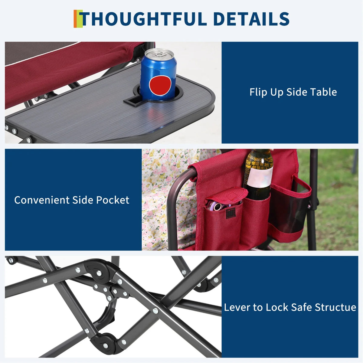 HiMISS Heavy Duty Folding Director Chair For Campers